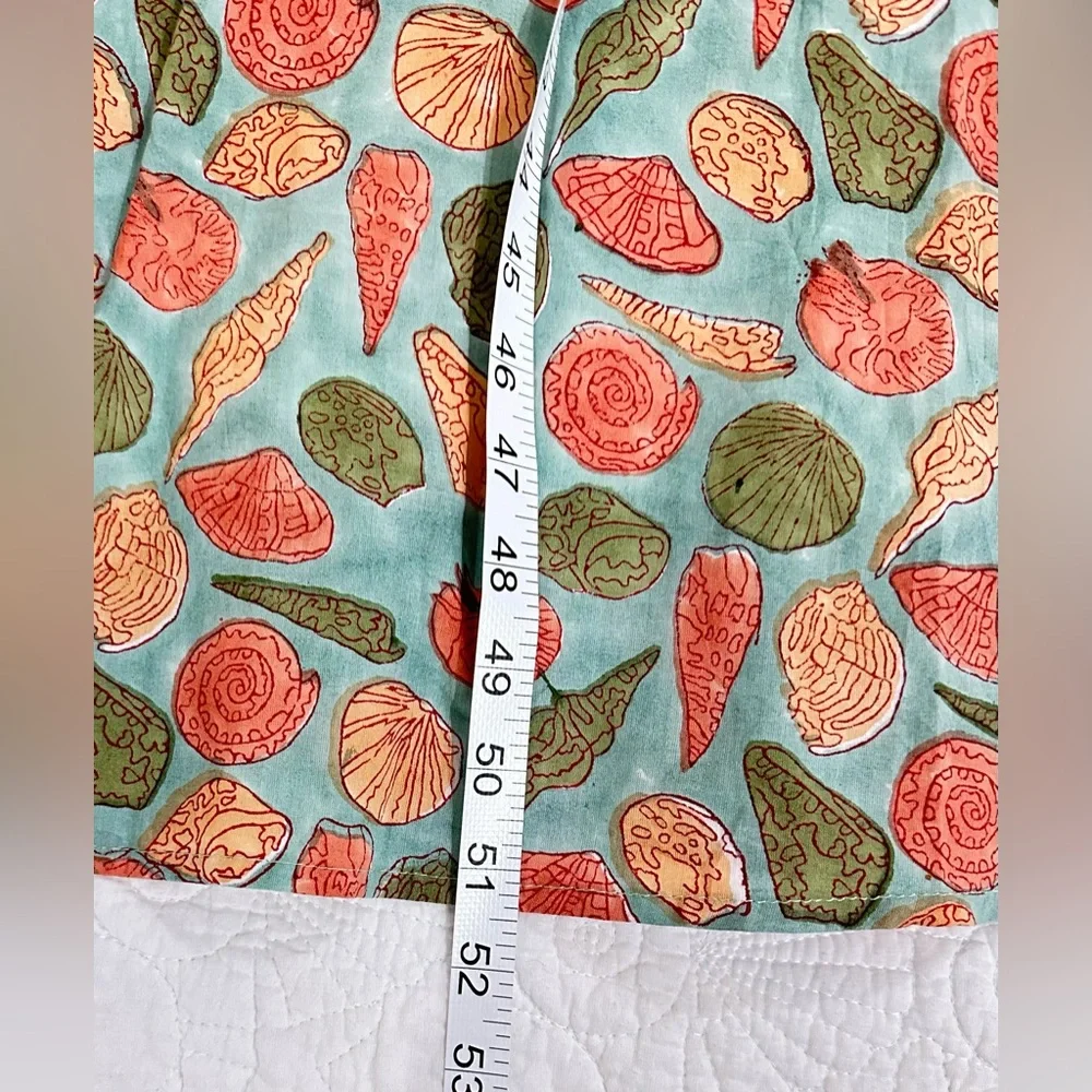 Victoria Dunn Green Floral Print Midi Dress with Coral and Yellow Accents - Picture 7 of 10